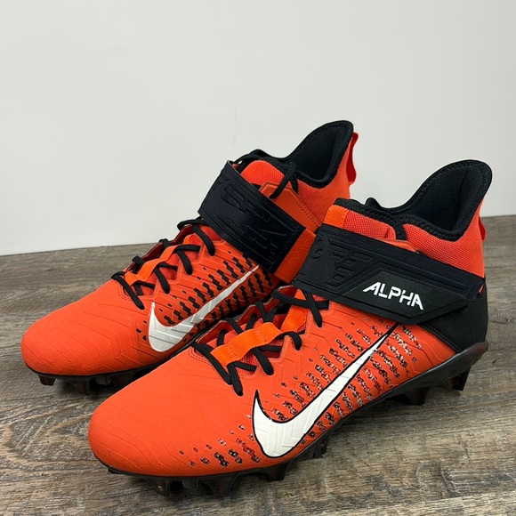 Nike Alpha Menace Pro 2 Mid ‘Team Orange’ AQ3209-801 Size 11.5 - Picture 1 of 9